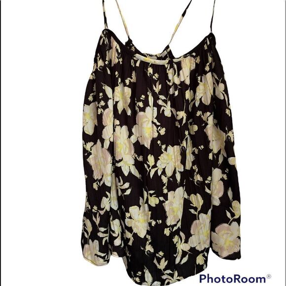 FREE PEOPLE Hot Take Floral Printed Cami in Black Combo.Size S - Picture 5 of 14